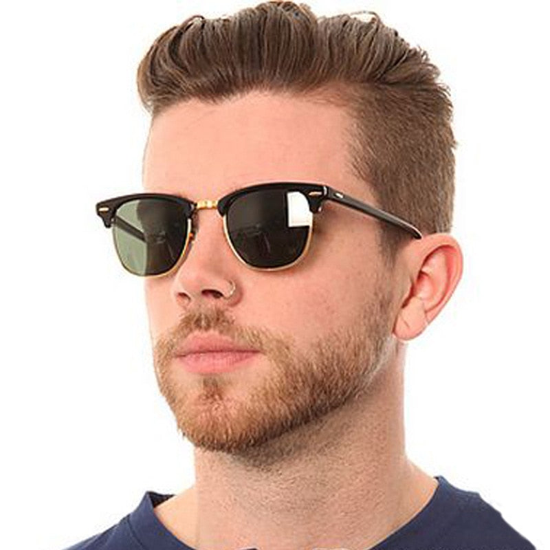 Sunglasses metal half frame sunglasses