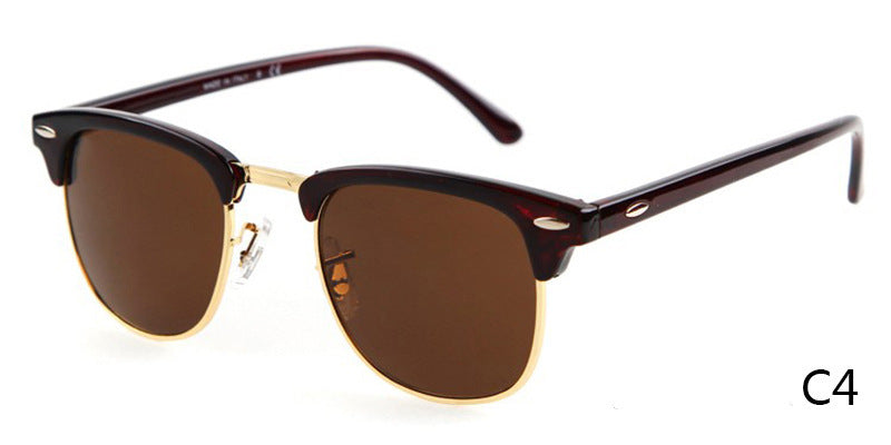 Sunglasses metal half frame sunglasses