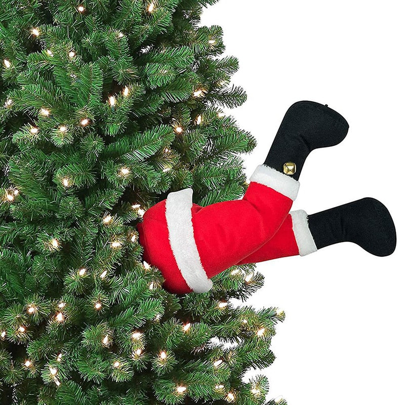 Christmas Tree Decoration Xmas Santa Claus Legs