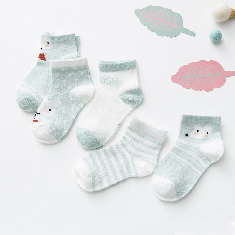 Baby Socks for Girls Cotton Mesh Cute Newborn Boy Toddler Socks