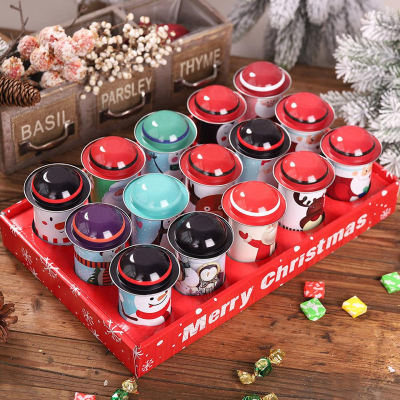 Christmas Candy Tin Box Iron Storage Can