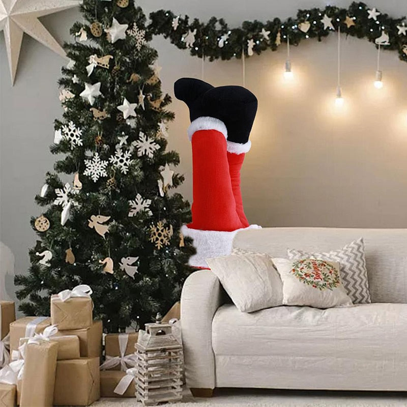 Christmas Tree Decoration Xmas Santa Claus Legs