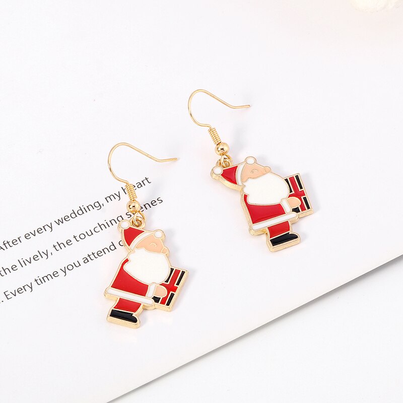 Christmas Series Alloy Drip Earrings