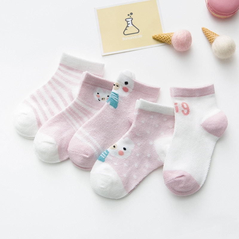 Baby Socks for Girls Cotton Mesh Cute Newborn Boy Toddler Socks