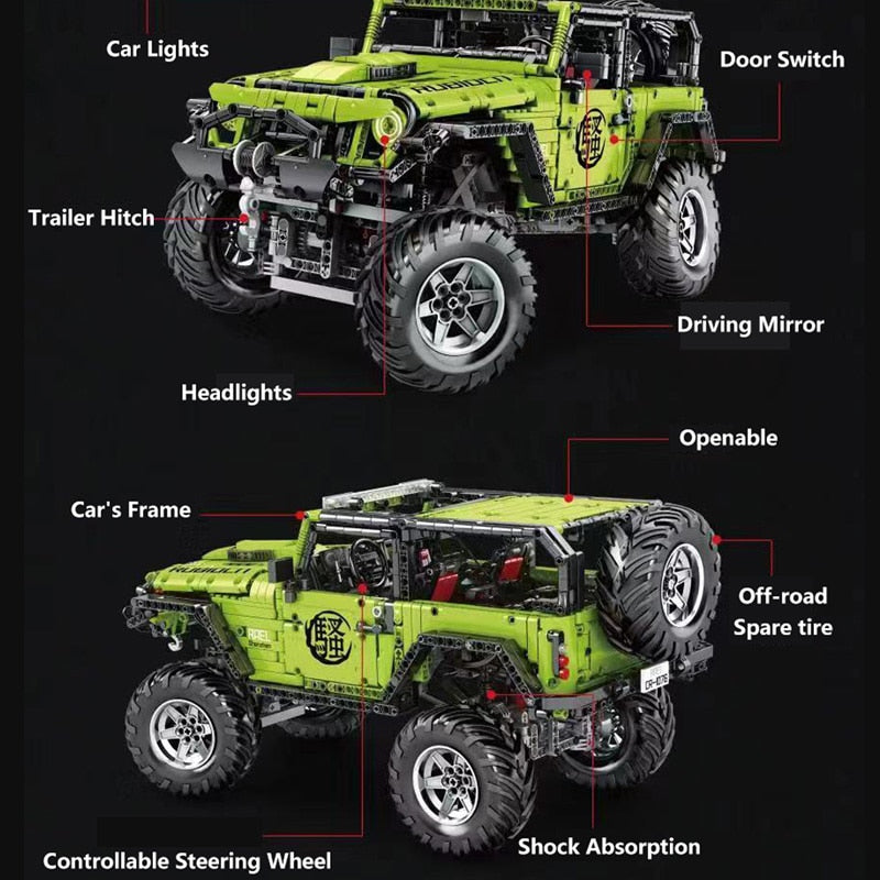 Technical Car APP Remote Control J902 Moter Power Bricks SUV Building Blocks Buggy Gift Toys For Boys Sets Moc Assembling Models
