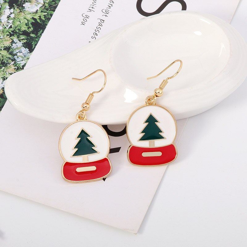 Christmas Series Alloy Drip Earrings