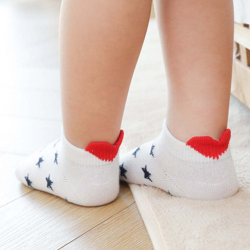 Cute Lovely Short Baby Socks Red Heart for Girls Cotton Mesh Cute Newborn Boy Toddler White Sock