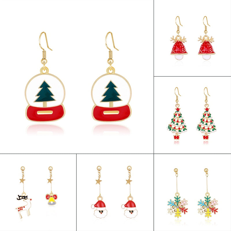 Christmas Series Alloy Drip Earrings