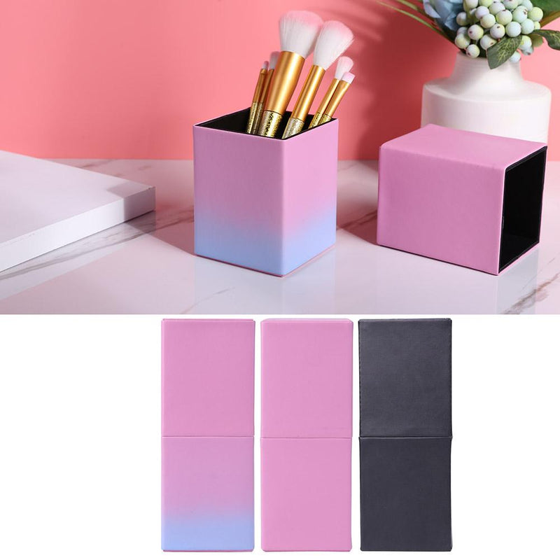 Makeup Brush Holder Dust-proof Square Leather Makeup Holder Travel Case for Brush Women Brush Organizer Makeup Tools