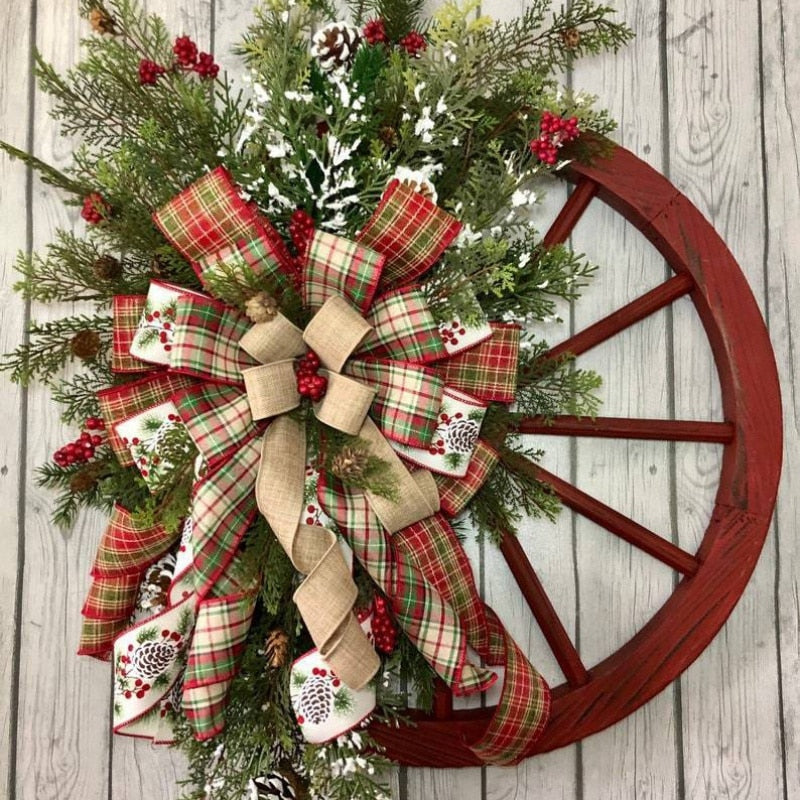 Hanging Wooden Roulette Wheel Wreaths