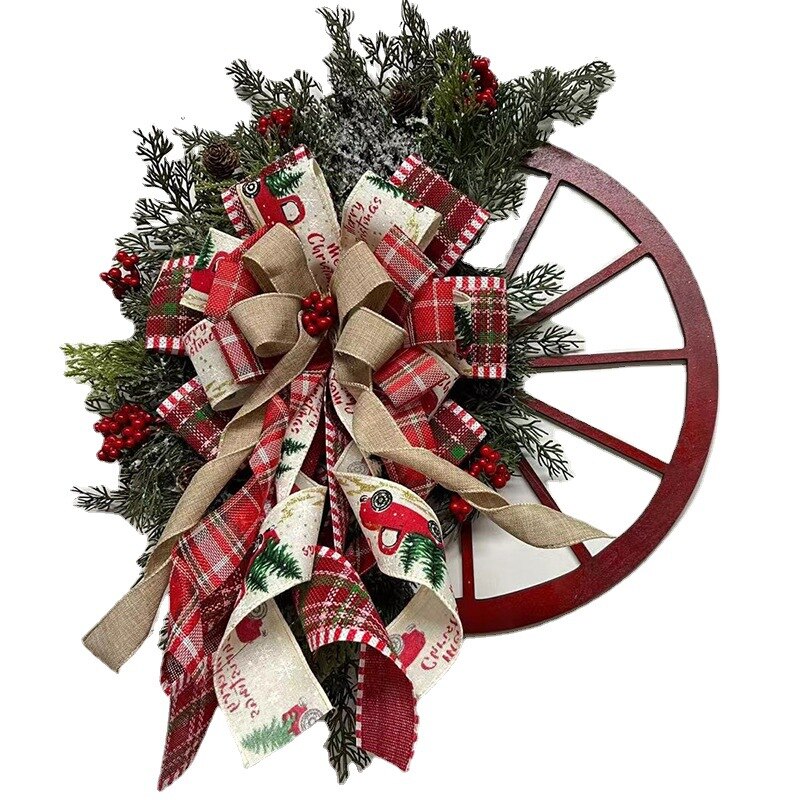 Hanging Wooden Roulette Wheel Wreaths