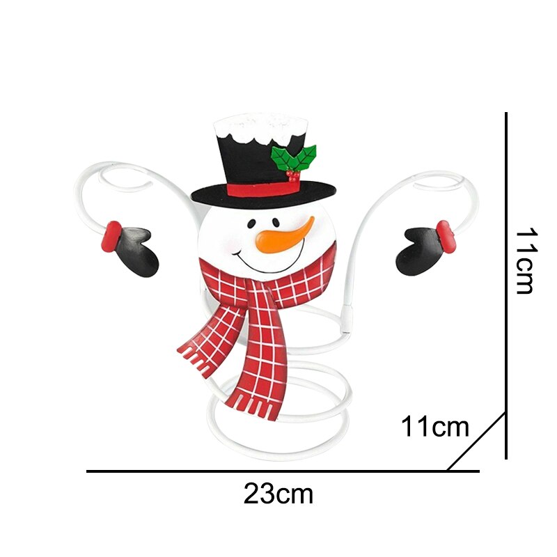 Wine Bottle Holders Glass Wine Rack Christmas Decoration for Home Organizer Rack Desktop Shelves Snowman Xmas Gift New Year 2022