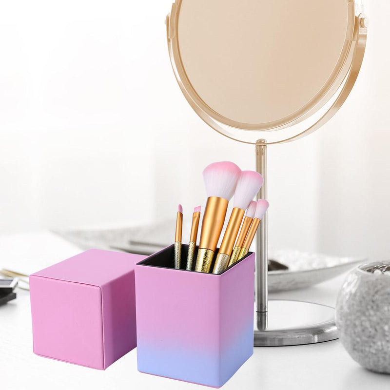 Makeup Brush Holder Dust-proof Square Leather Makeup Holder Travel Case for Brush Women Brush Organizer Makeup Tools