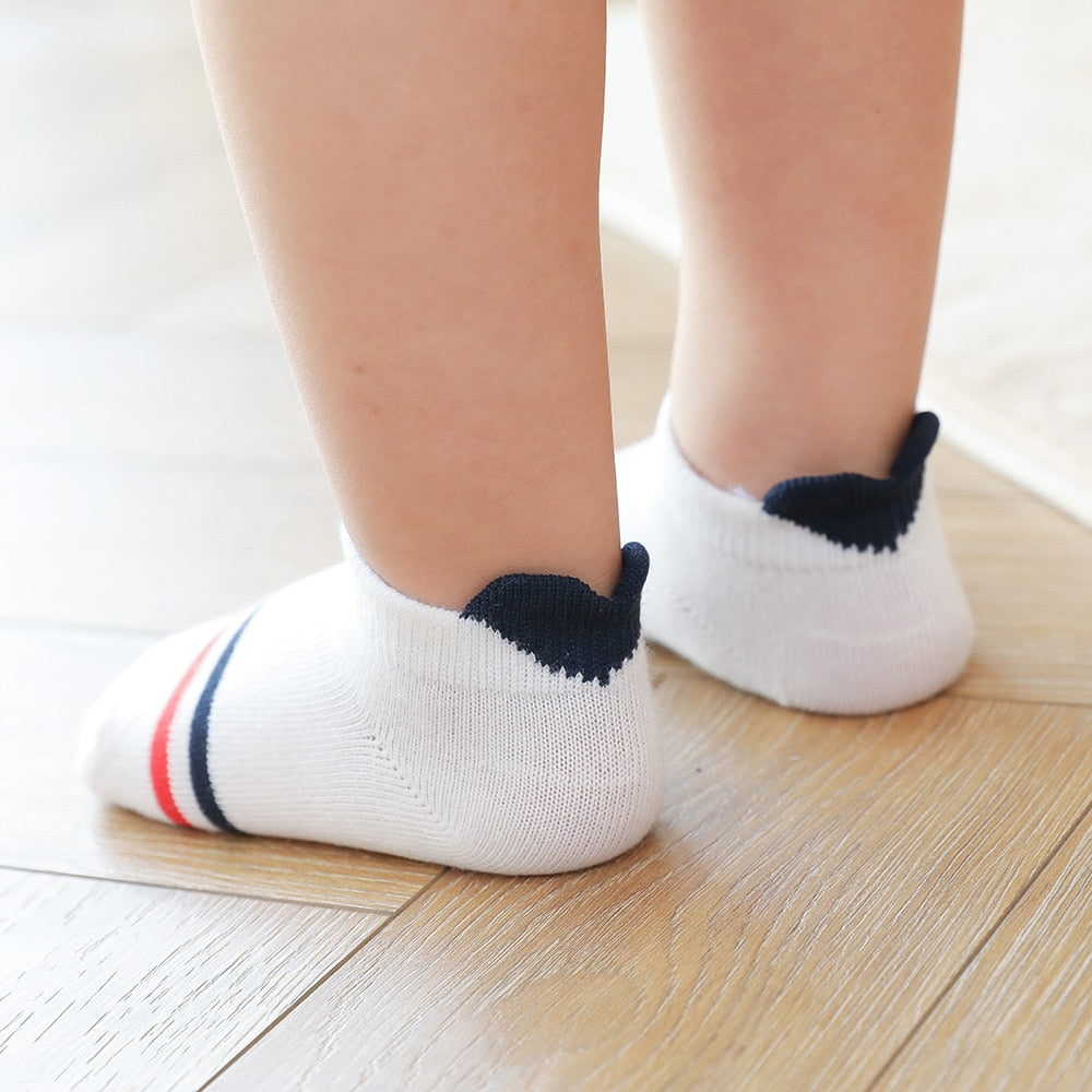 Cute Lovely Short Baby Socks Red Heart for Girls Cotton Mesh Cute Newborn Boy Toddler White Sock