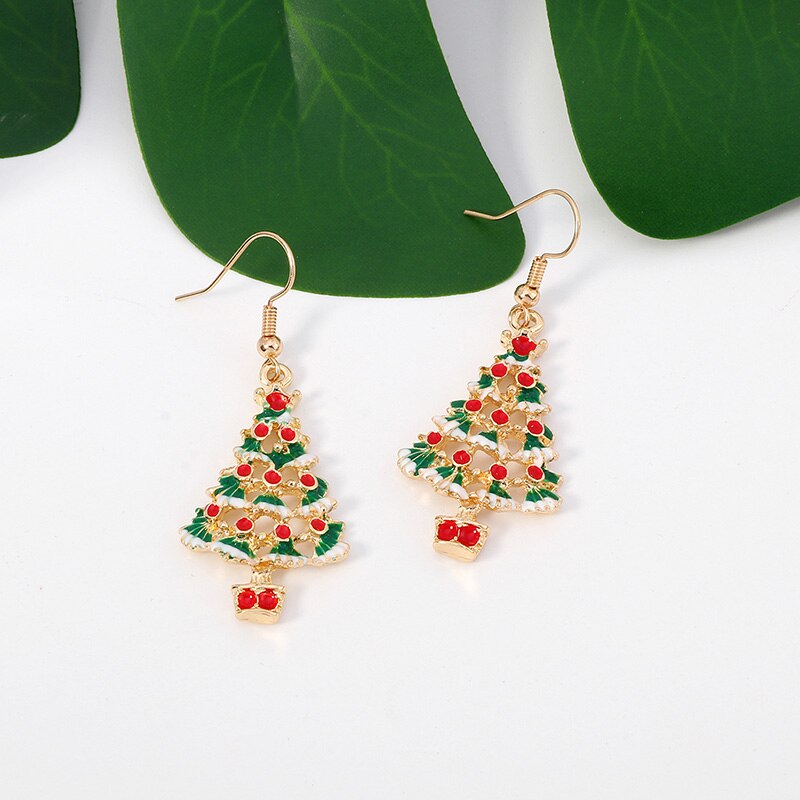 Christmas Series Alloy Drip Earrings