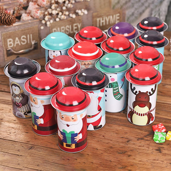 Christmas Candy Tin Box Iron Storage Can