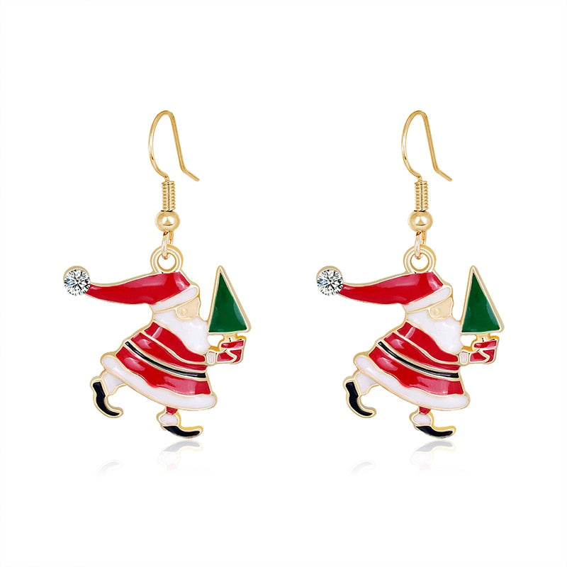 Christmas Series Alloy Drip Earrings