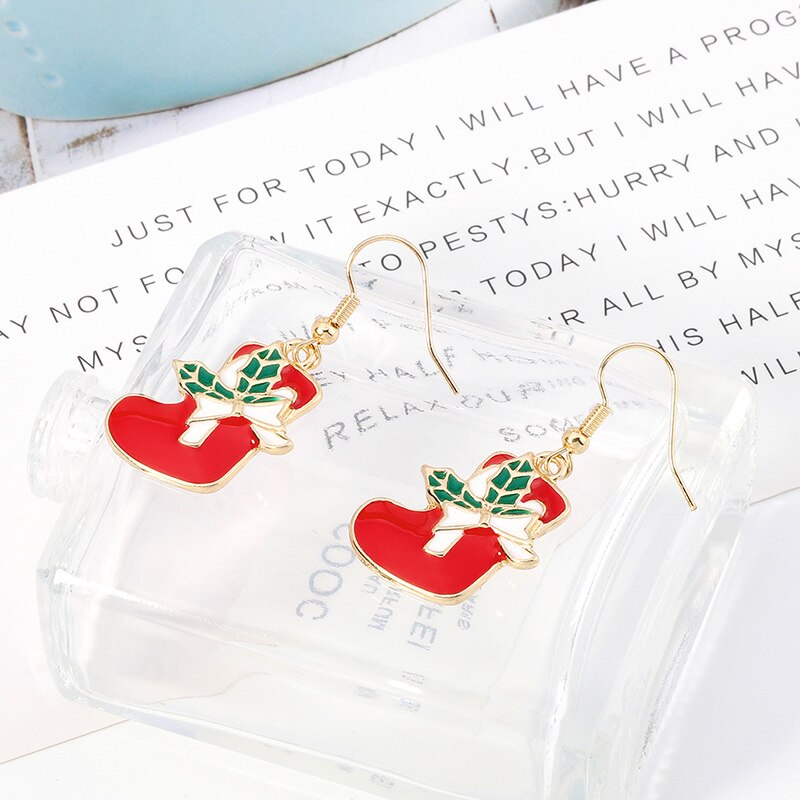 Christmas Series Alloy Drip Earrings