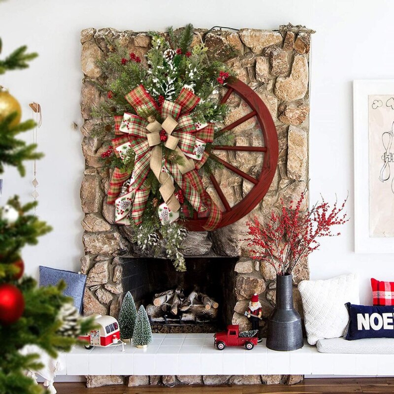 Hanging Wooden Roulette Wheel Wreaths