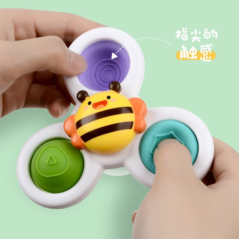 3pc Boy Children Bathing Sucker Spinner Suction Cup Animal Swimming Toy  Baby Bath Toys For Kids Funny Child Rattles Teether