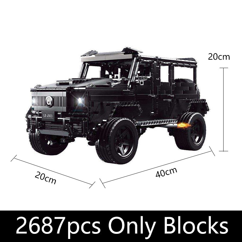 Technical Car APP Remote Control J902 Moter Power Bricks SUV Building Blocks Buggy Gift Toys For Boys Sets Moc Assembling Models