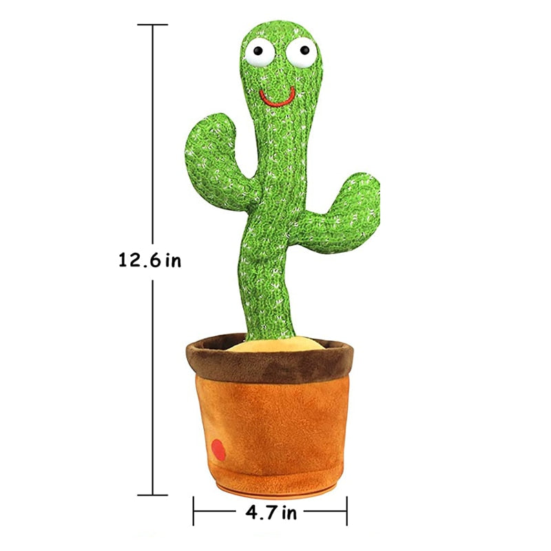 Lovely Dancing Cactus Talking Toy USB Charging Sound Record Repeat Doll Kawaii Cactus Kids Education Toys Gift Birthday Present