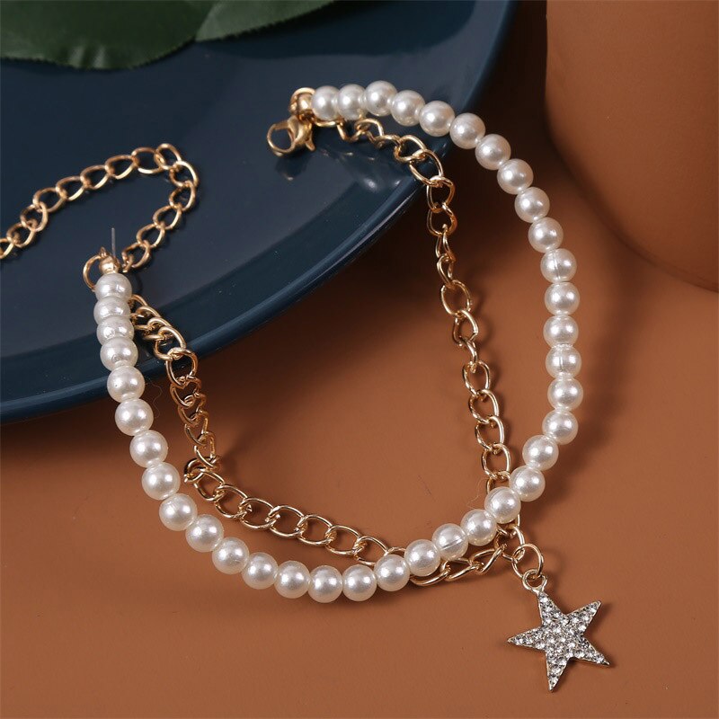 Multi-layer Star Pearl Anklet