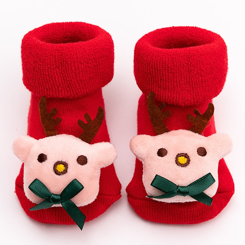 Baby Christmas Socks for Newborns Infant Short Socks Clothing