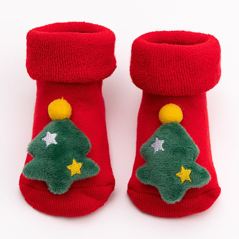 Baby Christmas Socks for Newborns Infant Short Socks Clothing