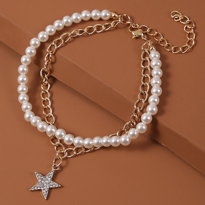 Multi-layer Star Pearl Anklet