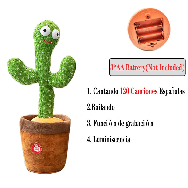 Lovely Dancing Cactus Talking Toy USB Charging Sound Record Repeat Doll Kawaii Cactus Kids Education Toys Gift Birthday Present